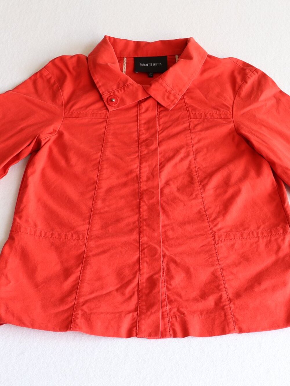 Lafayette 148 Red-Orange Lightweight Blazer Jacket Women's Small